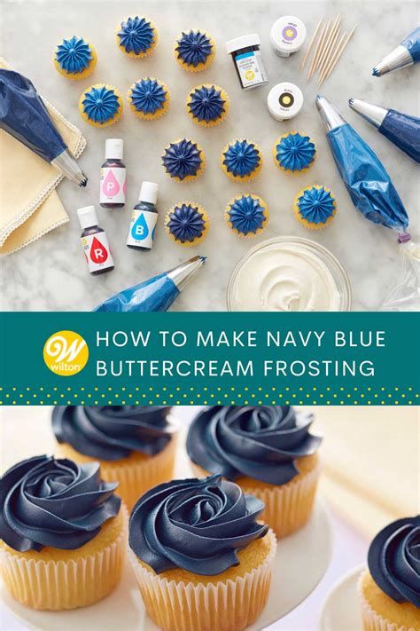 blue buttercream frosting instructions.